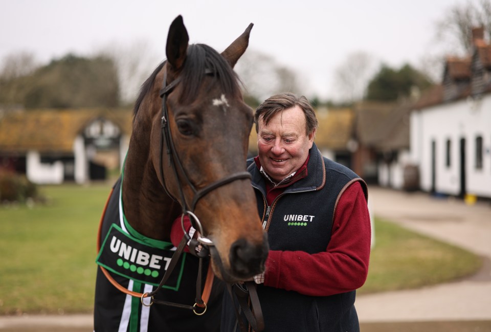 Nicky Henderson with his pride and joy Constitution Hill