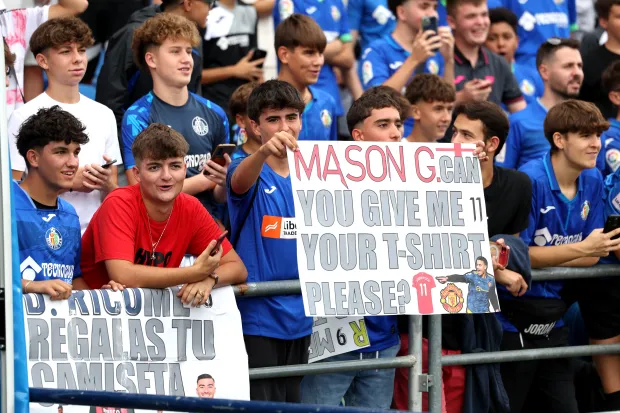 Getafe fans were quick to welcome Greenwood