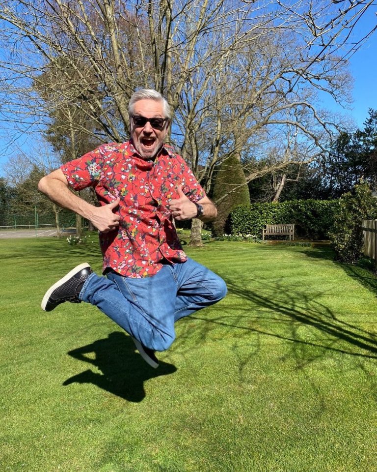 Brian Conley's country home even has its own tennis court