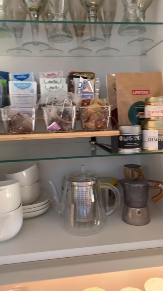 Hannah has some very organised kitchen cupboards