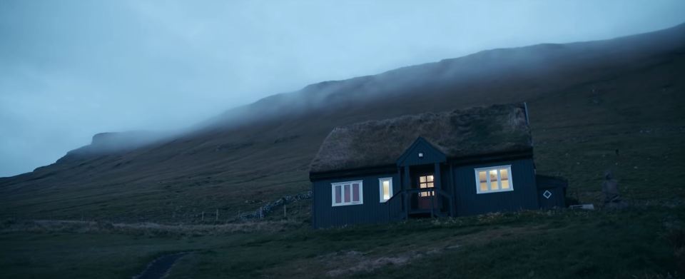 One of the family homes on the island