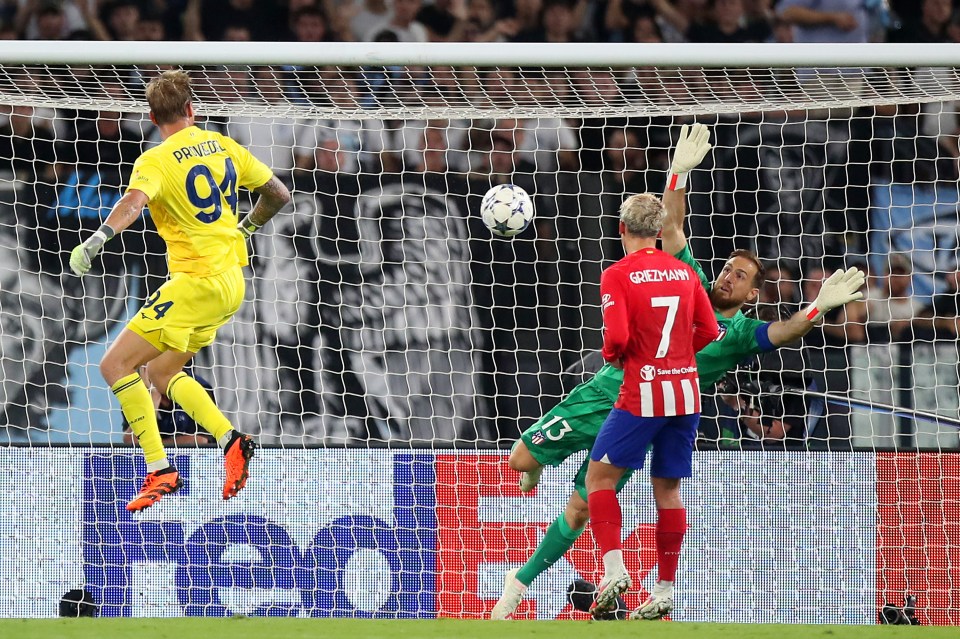 The Italian headed home a last-ditch equaliser in the Champions League