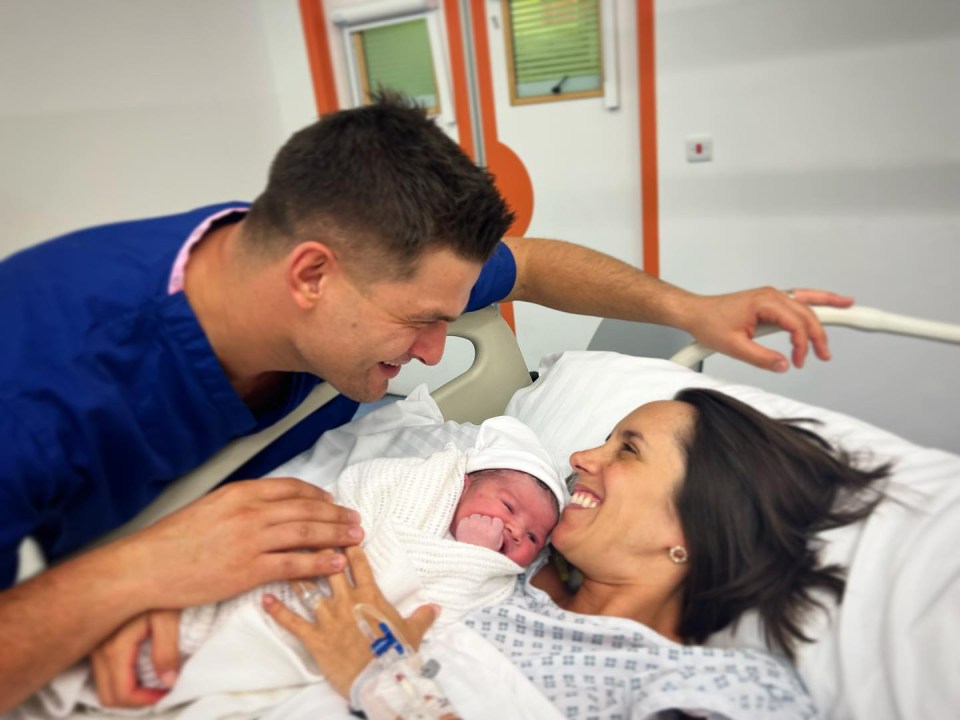 Janette and husband Aljaz Skorjanec welcomed daughter Lyra Rose at the end of July