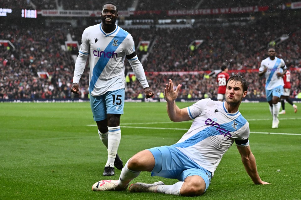 Crystal Palace held on after Andersen, right, had put them in front in the first half