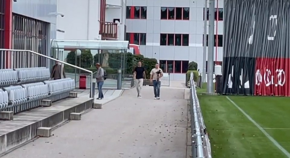 Video apparently showed Palhinha at Bayern's base, where he had a medical before posing with a jersey