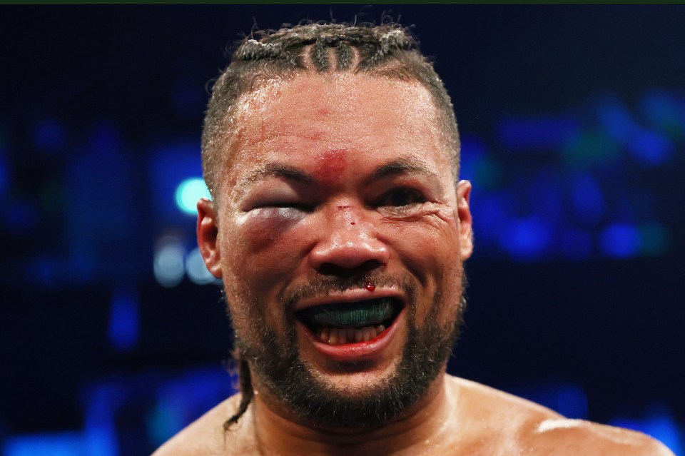 Joyce suffered heartbreak in April and saw his right eye sealed shut from heavy blows to the face