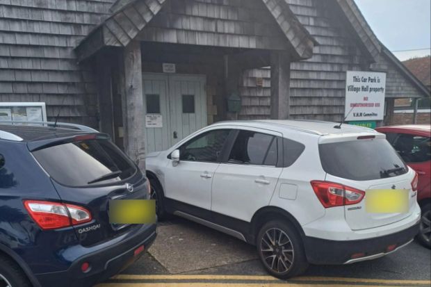 A parking row has erupted at Wingham Village Hall