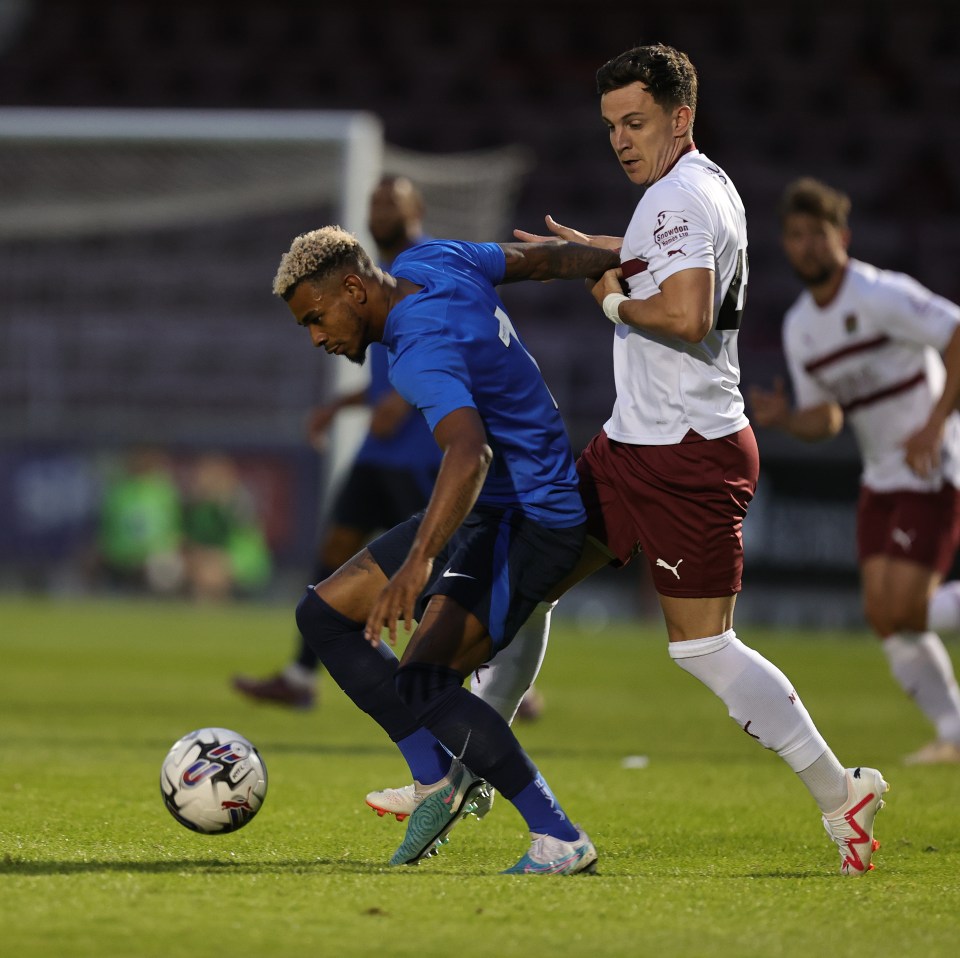 He featured for the Cobblers in pre-season