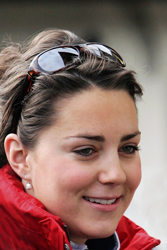 Kate looking fresh-faced while pictured on holiday with Prince William in her 20s