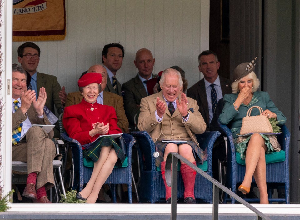 The King, Queen Camilla and Princess Anne were in great spirits