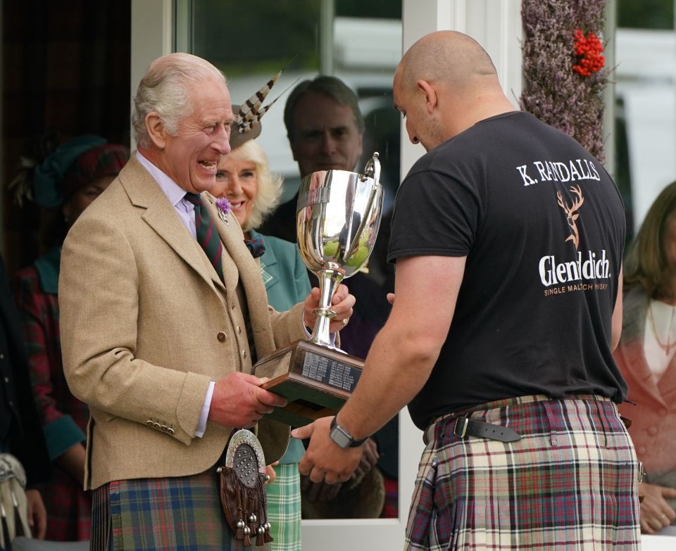 The King showed off his new tartan at the historic event