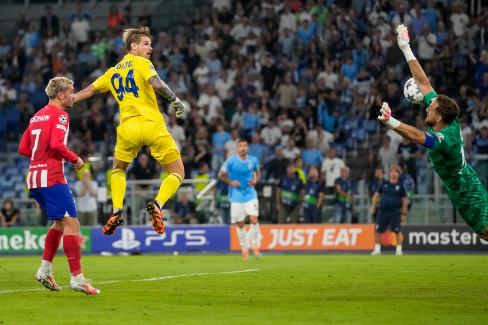 Lazio’s goalkeeper Ivan Provedel was the unlikely hero against Atletico Madrid