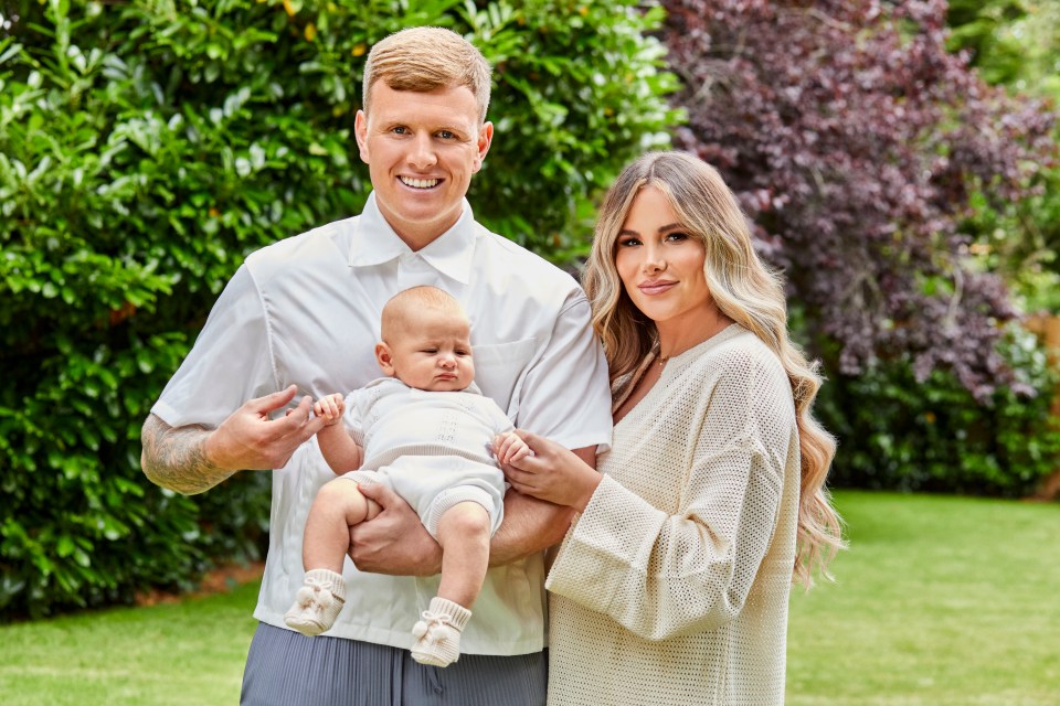 Tommy Mallet and Georgia Kousoulou with their son Brody