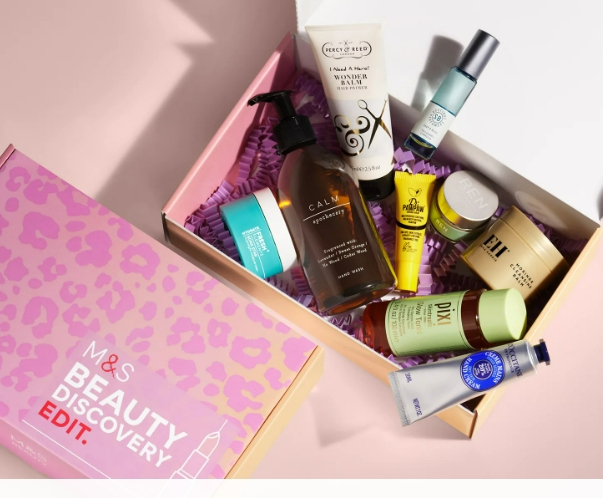 The box includes 12 cult-fav products, including REN's Evercalm Day Cream and the Pixi Glow Tonic