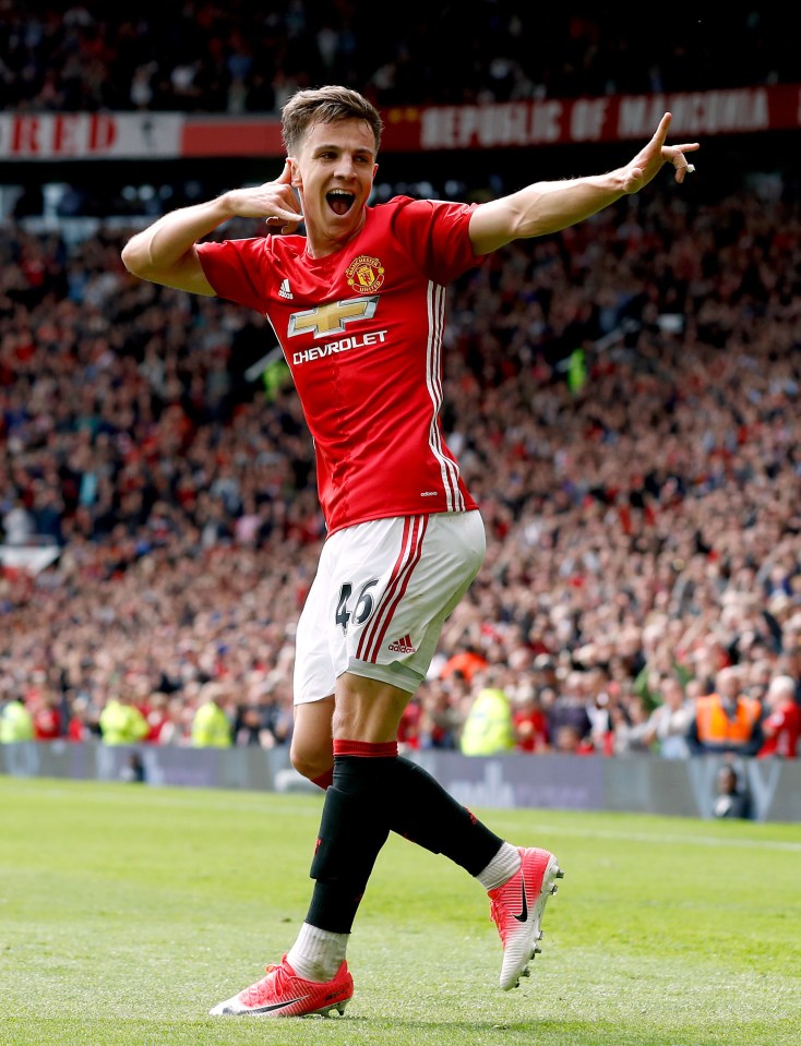 Josh Harrop memorably scored on his Man United debut