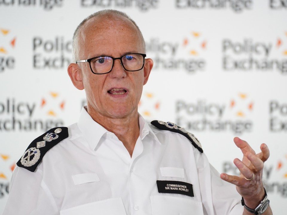 Sir Mark Rowley said the shortage has left the Met force with 'difficult choices'