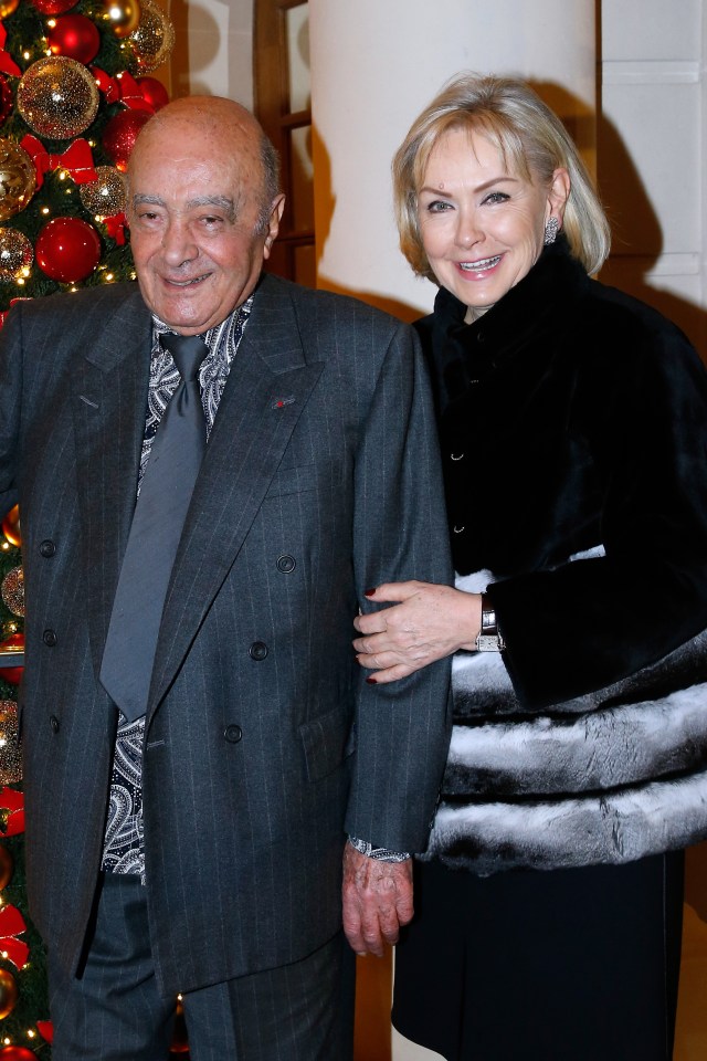 Mohamed Al-Fayed with his second wife Heini Wathen