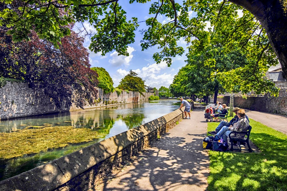 The Bishop's Palace and gardens is a 14-acre plot of land surrounded by a moat