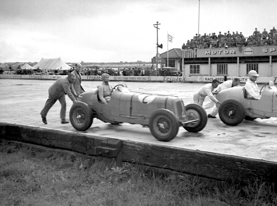 Racing stopped at Brooklands after the Second World War