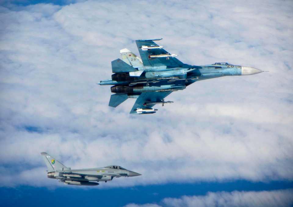 One of the Russian jets fired two missiles at the British plane (file image)