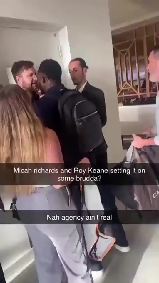 Footage captioned by a fan shows Richards ‘hold back’ Law