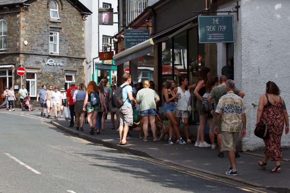 In the summer especially the villages around Lake Windermere are rammed with tourists