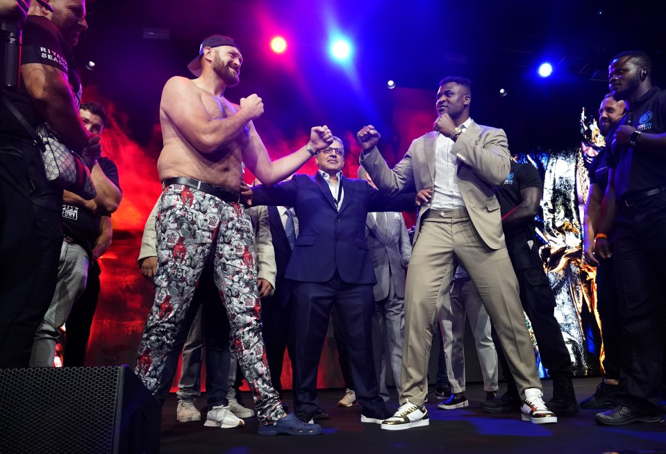 Tyson Fury and Francis Ngannou faced off for the first time since the booking of their fight