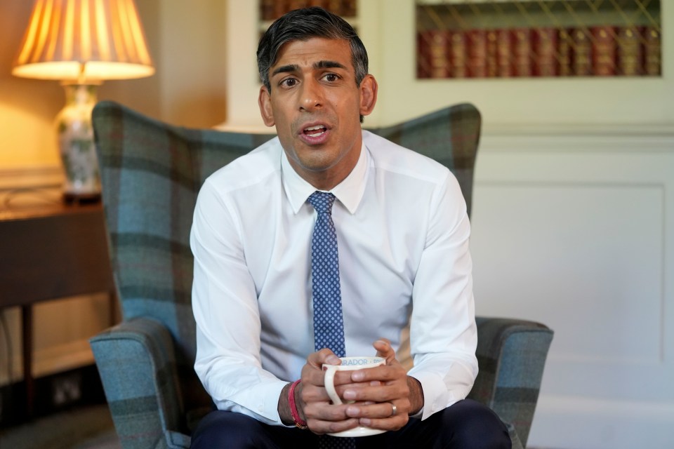 Rishi Sunak’s approval rating has risen slightly to -24% (+1), according to Opinium