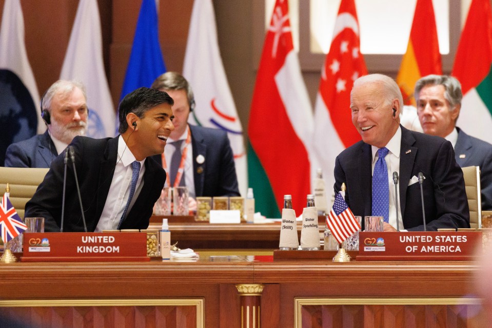 The PM and th US President share a joke at the summit