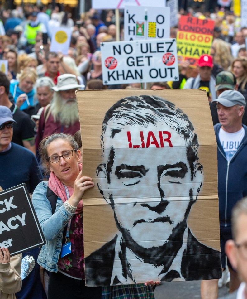 Protests have been held against Mr Khan’s Ulez extension across London