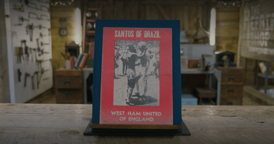 Peter held onto a programme from West Ham’s 1970 match against Santos