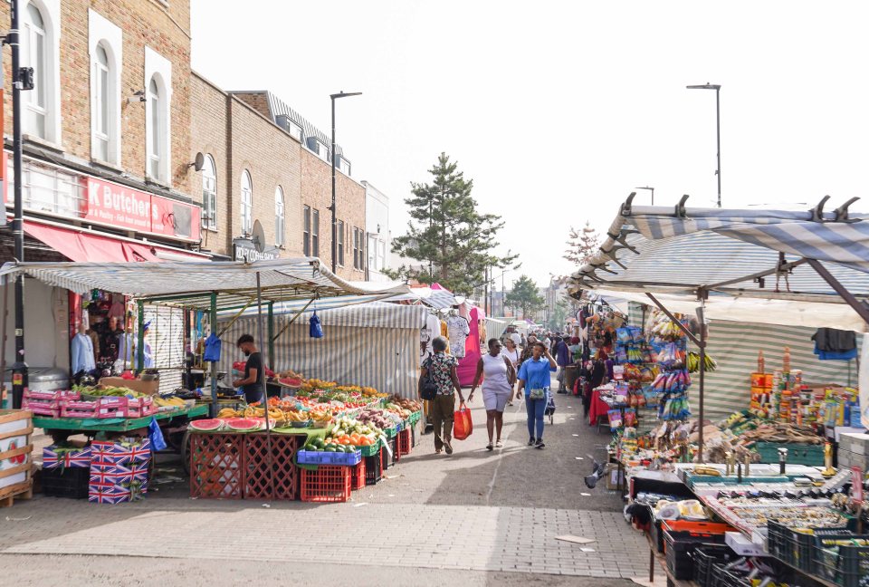 Ridley Road market East London which was used as a location for the filming