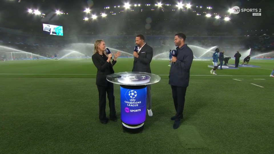 Rio Ferdinand brought up his nutmeg on Laura Woods live on air