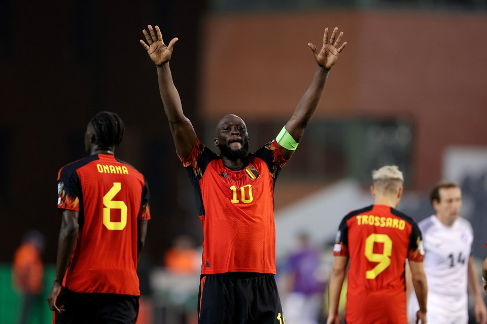 Romelu Lukaku netted twice for Belgium against Estonia