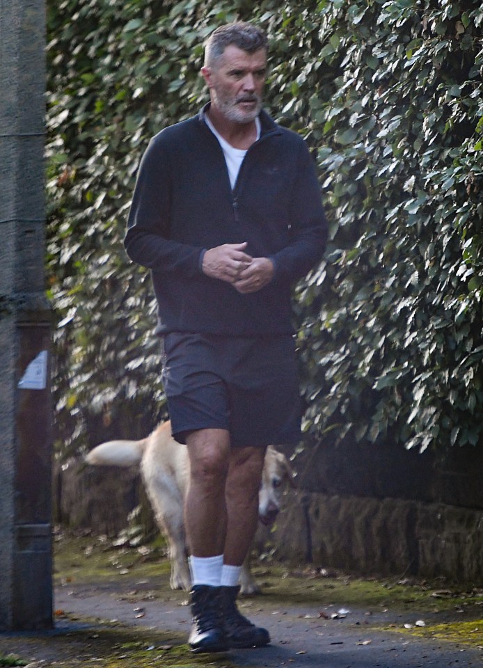 Keane was seen today with his dogs