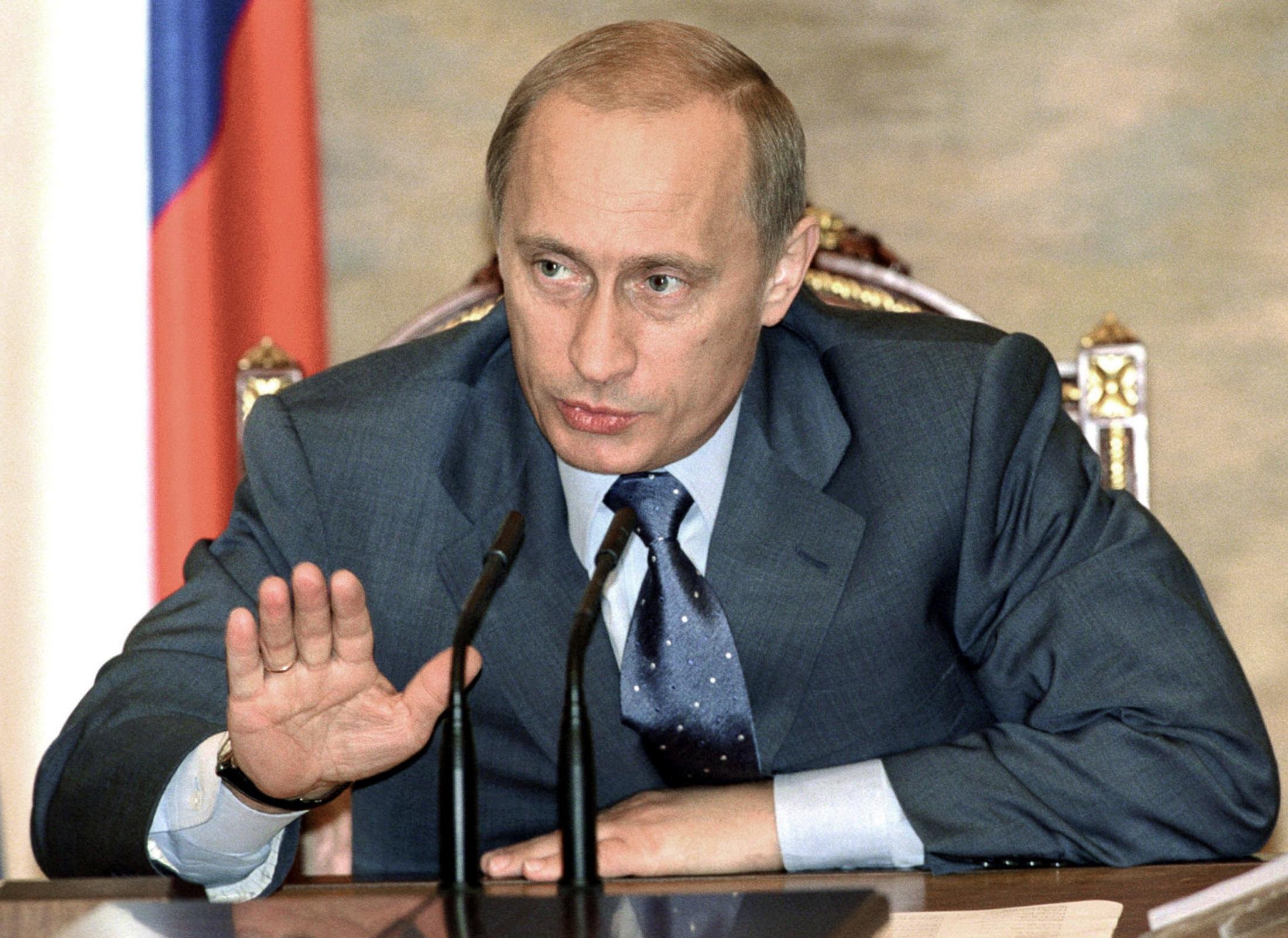 A much younger looking Putin shows how much his face has changed