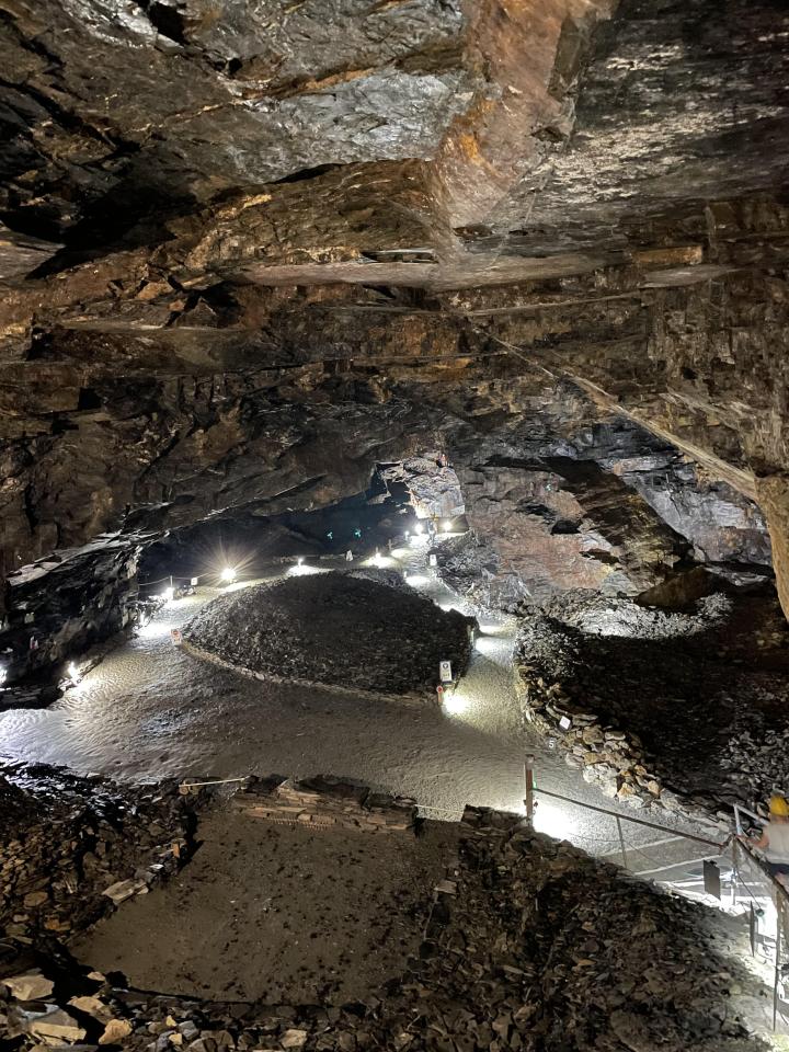 The Carnglaze Caverns are nestled 60m below ground