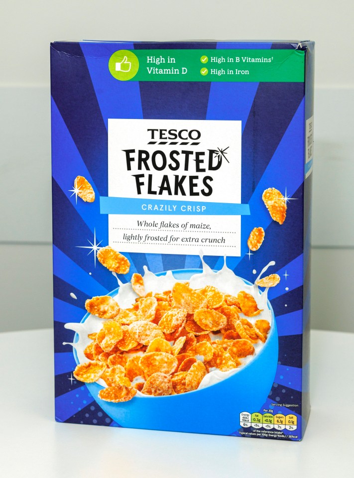 Tesco's frosted flakes have one of the lowest sugar contents