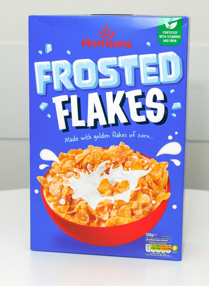 Morrisons' frosted flakes scored a respectable 12/20 in the taste test