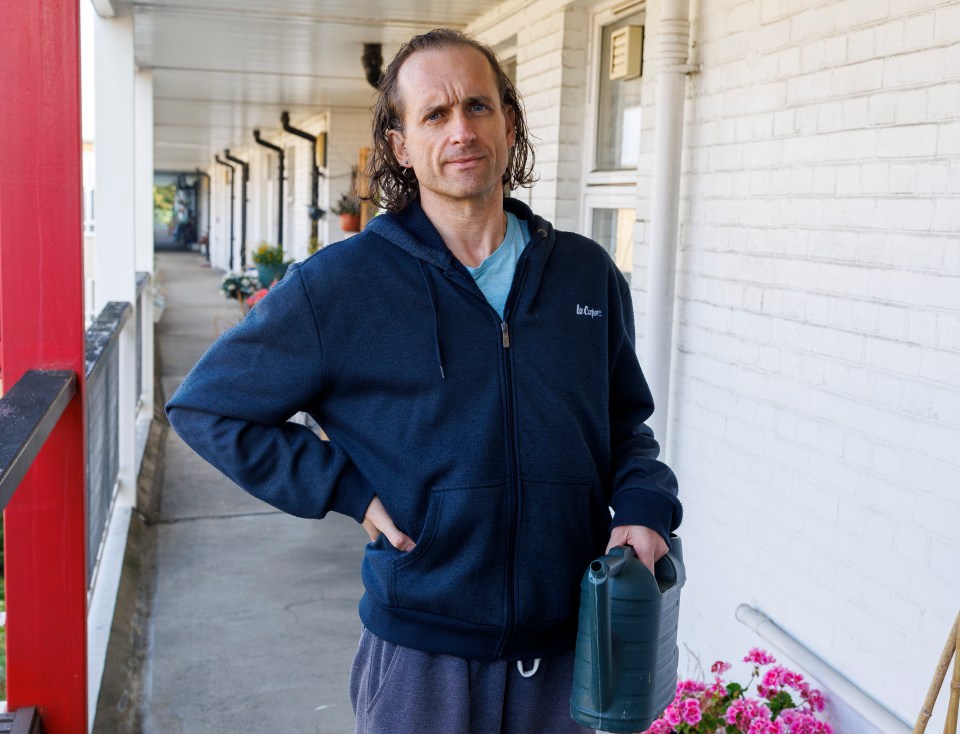 Sean Kennedy, 51, moved into the block of flats in 2013. He's a Royal Air Force veteran after three years of service in the 1990s