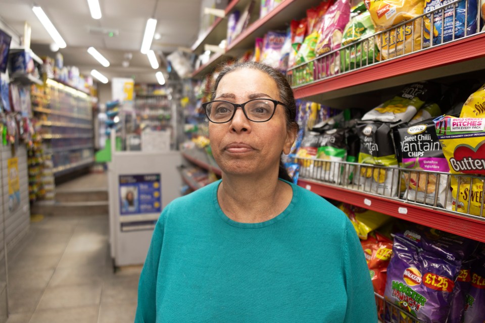 Anita Bakhai, general store owner, says: 'Everyone is so scared nowadays'