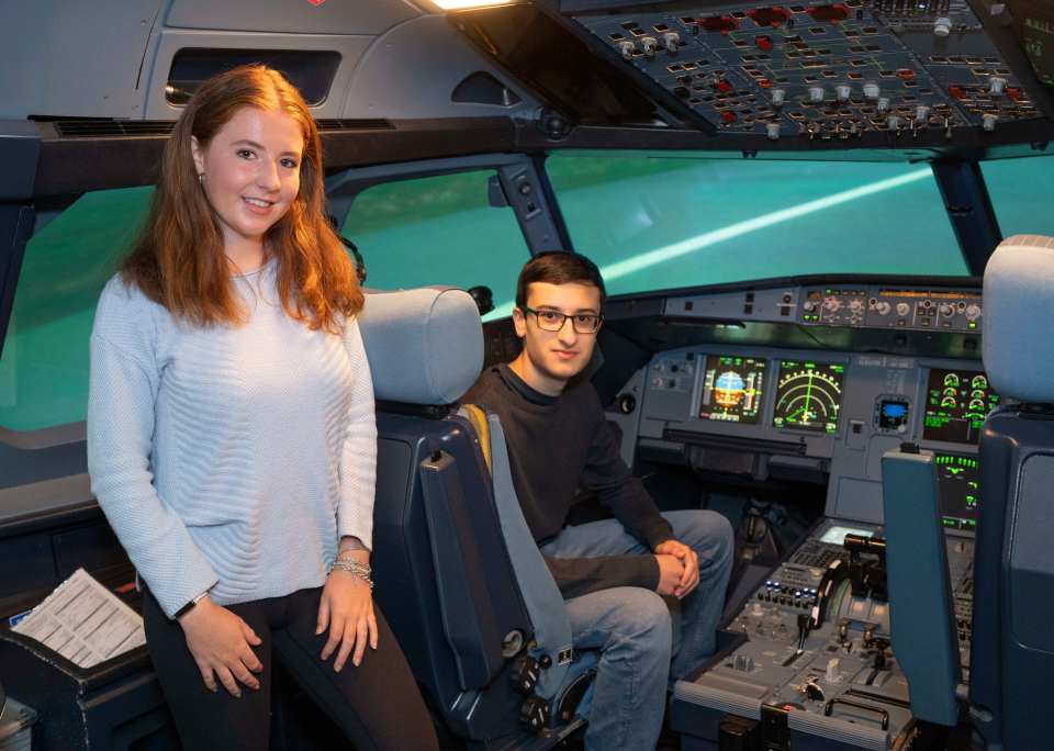 BA work experience students Holly and Priyesh dream of a flying career