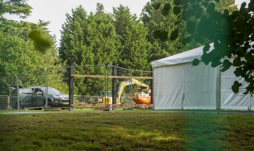 Marquees and Portaloos have been set up for pupils exiled from classrooms