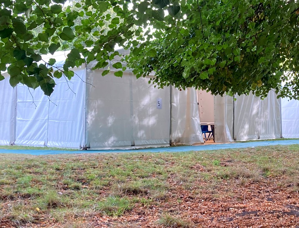 Kids in Berkshire are still being taught but in temporary marquees