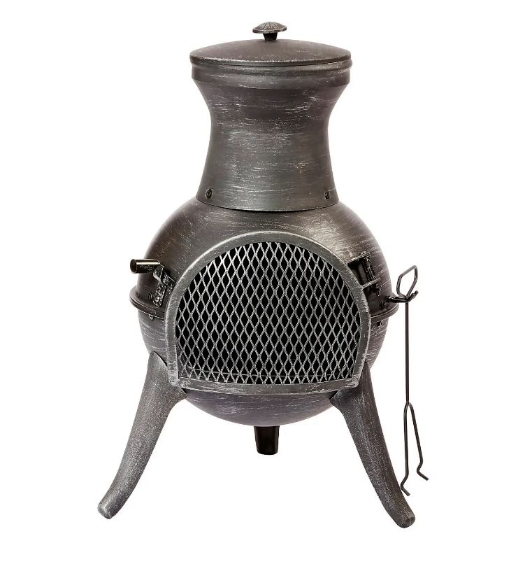 The Santa Cruz steel chimenea is £55 at Homebase