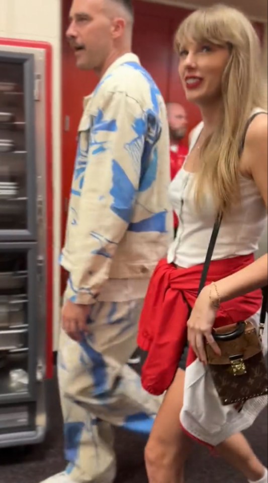 Taylor Swift was spotted with Travis Kelce for the first time at Arrowhead Stadium on September 24, 2023