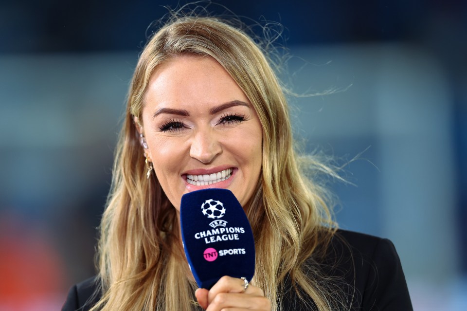 Laura Woods made her Champions League debut for TNT Sports on Wednesday