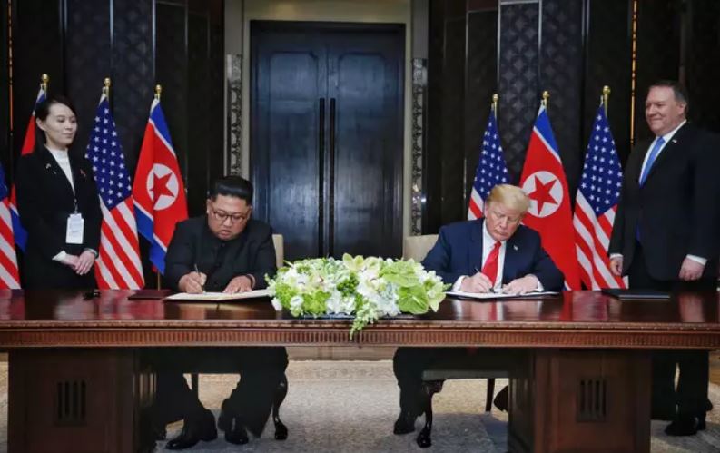 Kim Jong-un meeting former US President Donald Trump