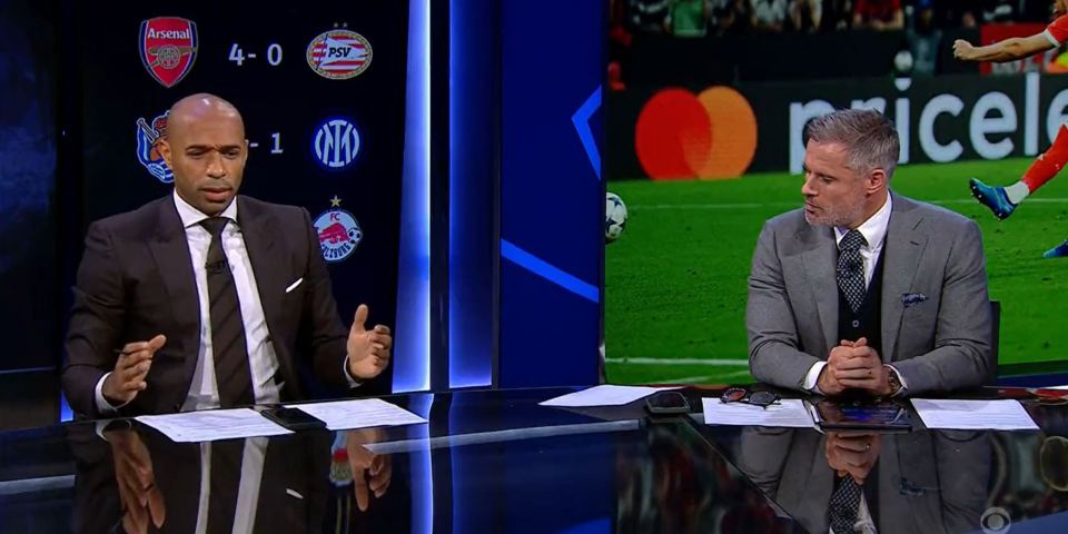 Thierry Henry appeared on CBS Sports alongside Jamie Carragher