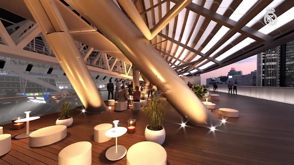 The Bernabeu features a stunning new hospitality terrace